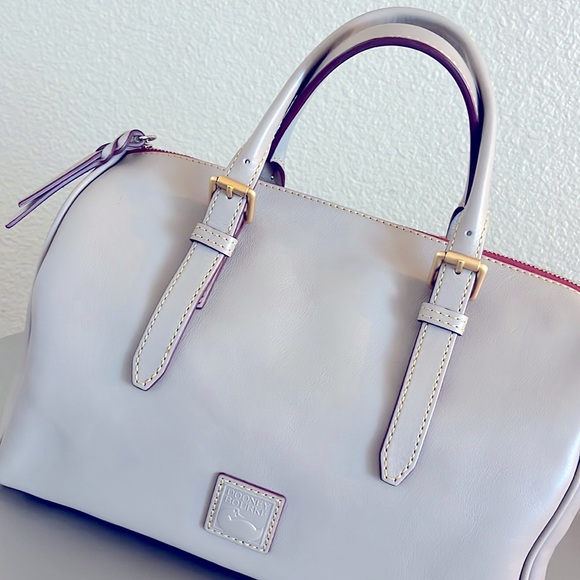 Dooney & Bourke Florentine Olivia Satchel / Light Taupe - Picture 12 of 14